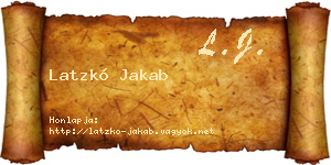 Latzkó Jakab névjegykártya